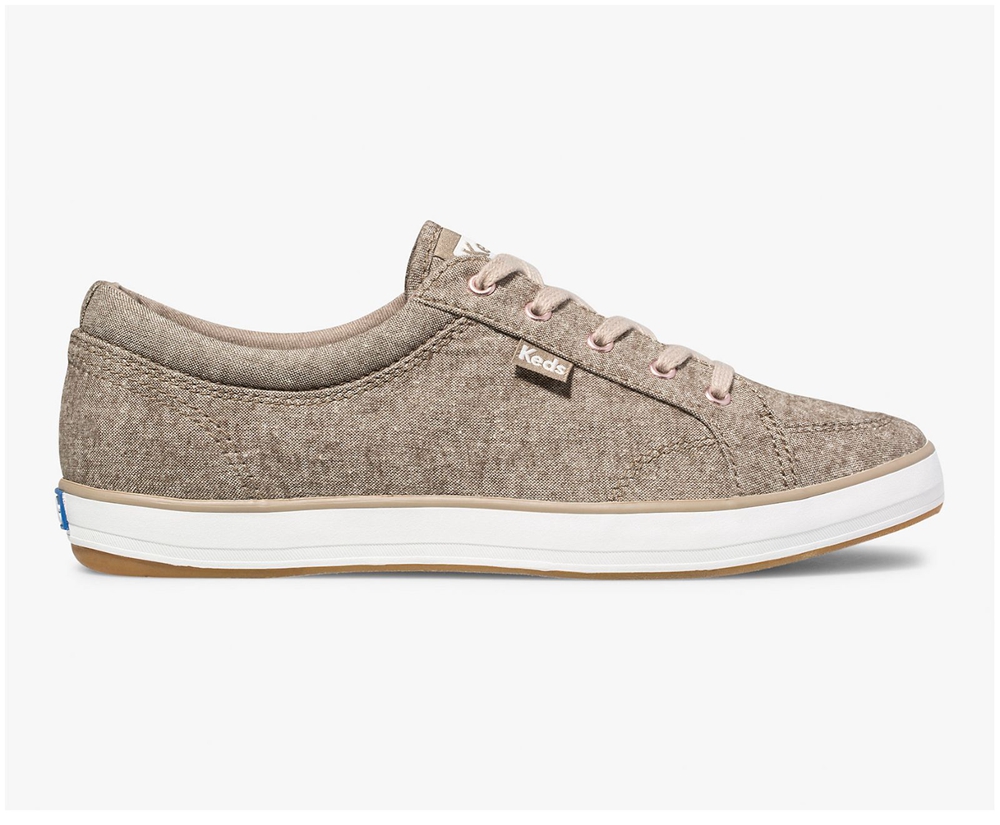 Basket Keds Femme Grise - Center Brushed Denim - 728-HJWBDO